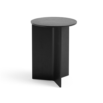 HAY Slit Table Wood Round High - Black